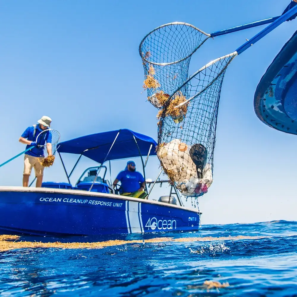 4ocean team removing plastic from the ocean